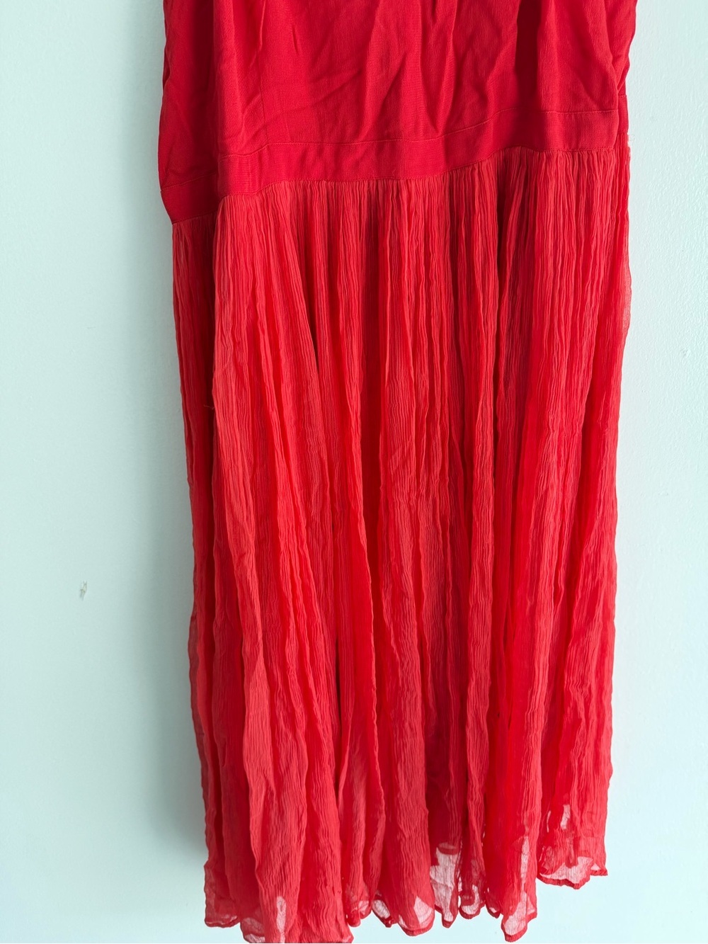 Anthropologie HD in Paris Women's Red Marana Chiffon Dress Size 14 - 8359 - Picture 6 of 13